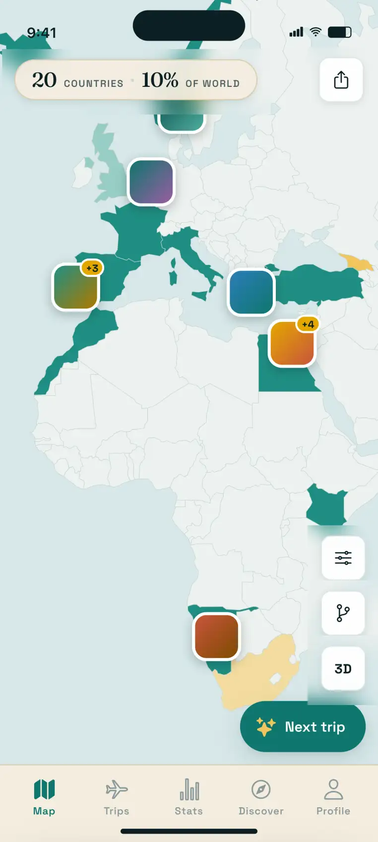 Travel Buddy app screenshot